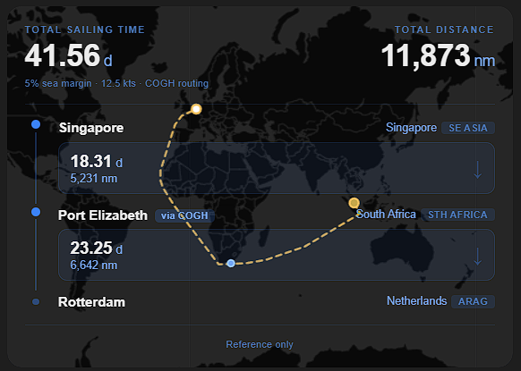 HullDesk Distance Calculator map